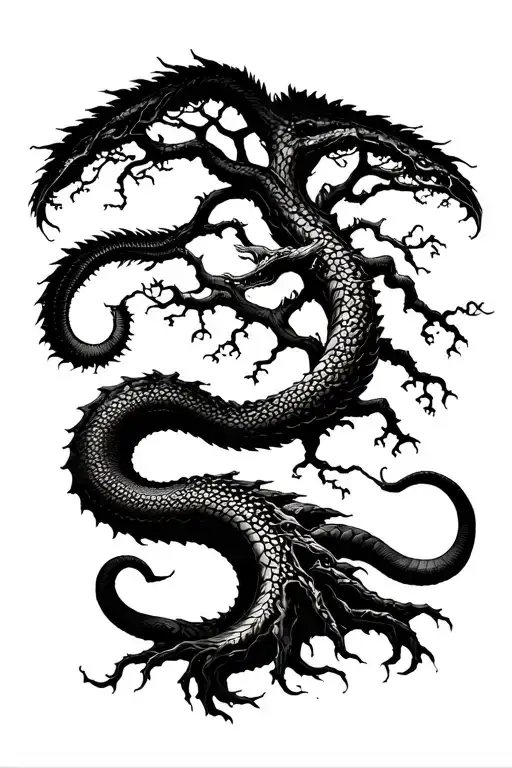 Jormungandr Yggdrasil Tree