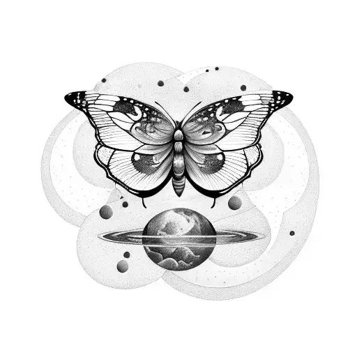 Butterfly With Moon Phases