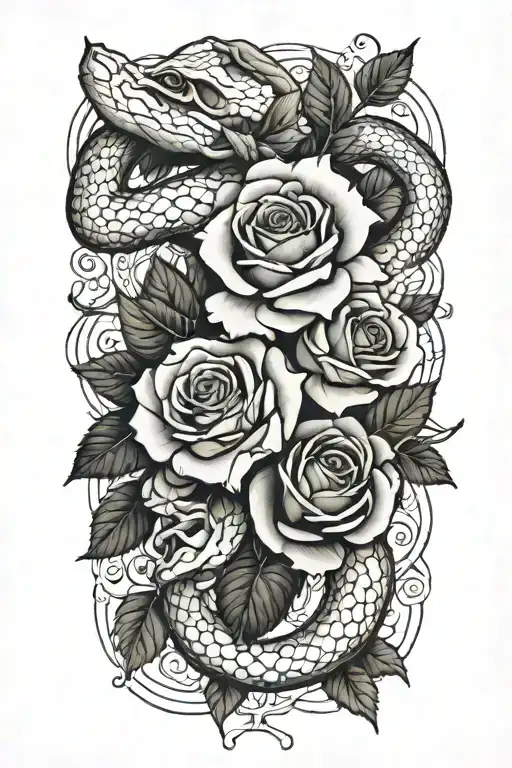 Rose And Snake