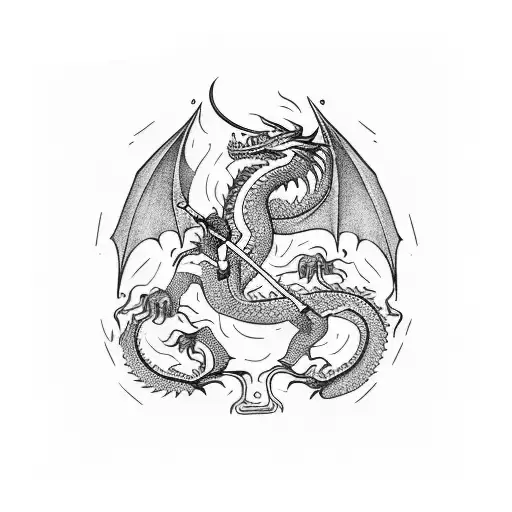 Dragon Playing Drums