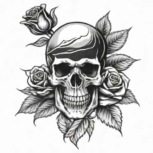 Skull And Rose