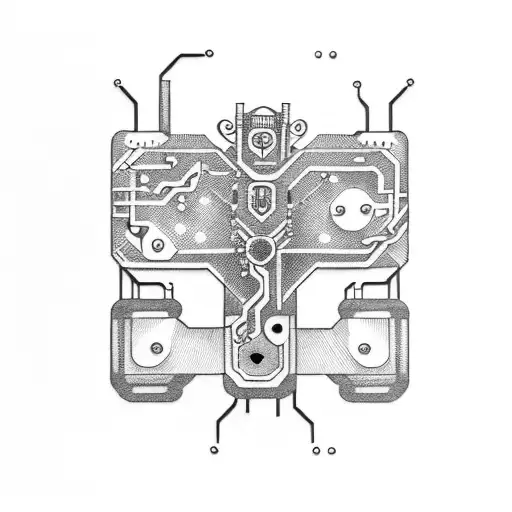 Circuit Board Arm Little And Detailed Lines