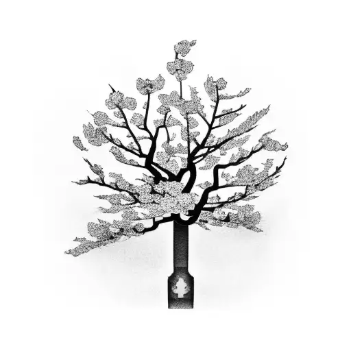 A Video Game Controller Morphing Into A Cherry Blossom Tree