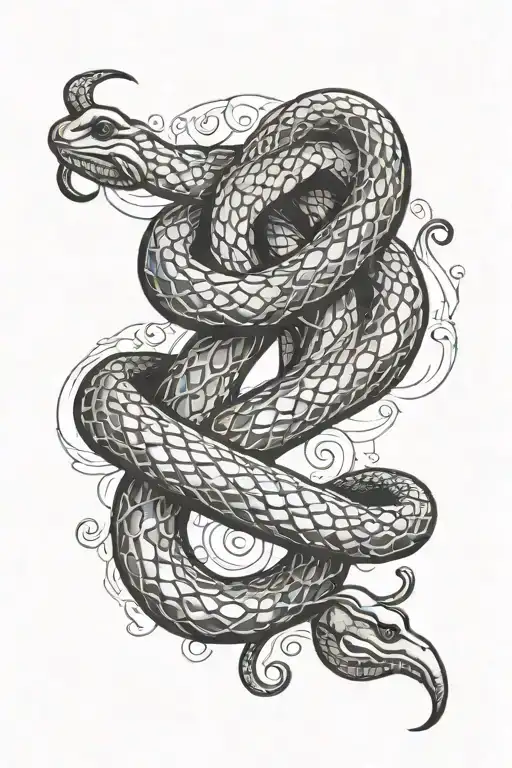 Snake Wrapped Around Heart