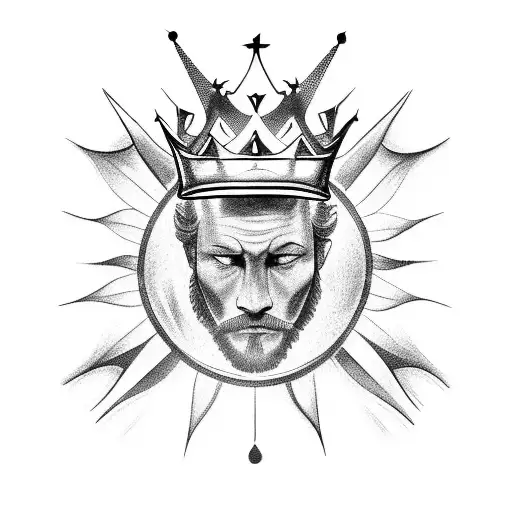 Can You Make A King Crown Combined With A Sun Using Fine Line