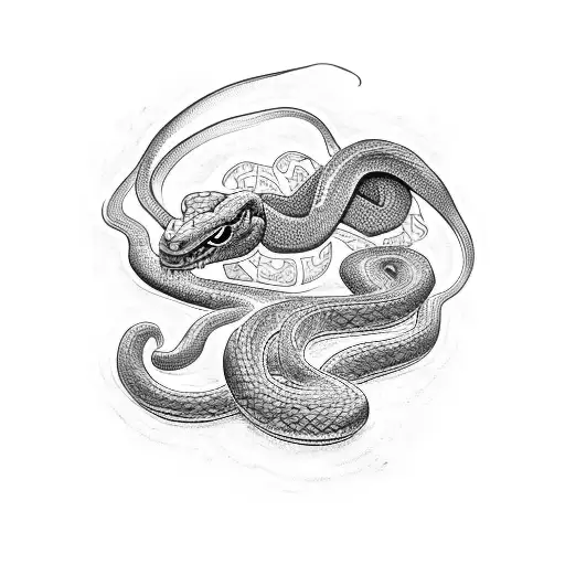 Snake Coming Out Of A Cat's Mouth