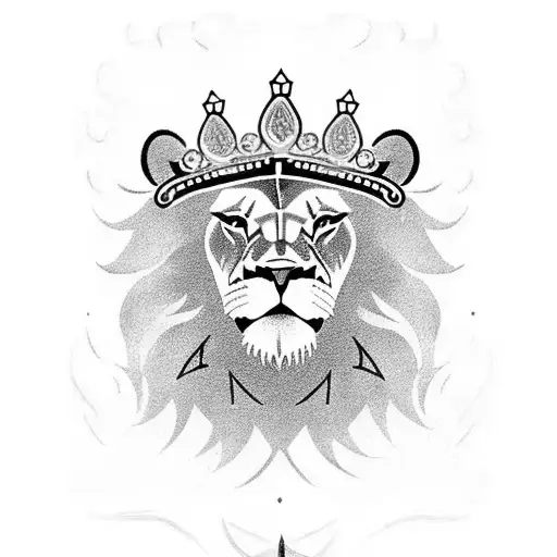 A Majestic Lion With A Crown Symbolizing The Representation Of Good