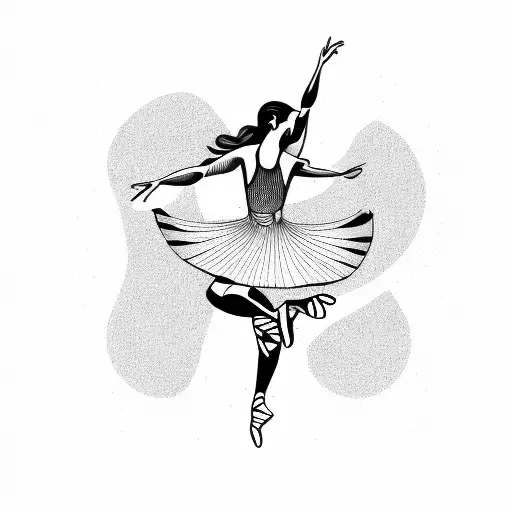 A Dancer Gracefully Moving With The Music