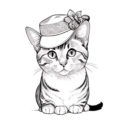 A Cat Wearing A Hat