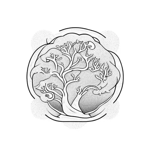 A Whimsical Carousel With Spiral Potato-themed Animals And A Tree Of Life As The Centerpiece