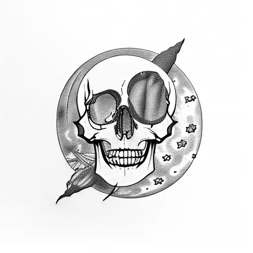 Waning Moon Skull Moon