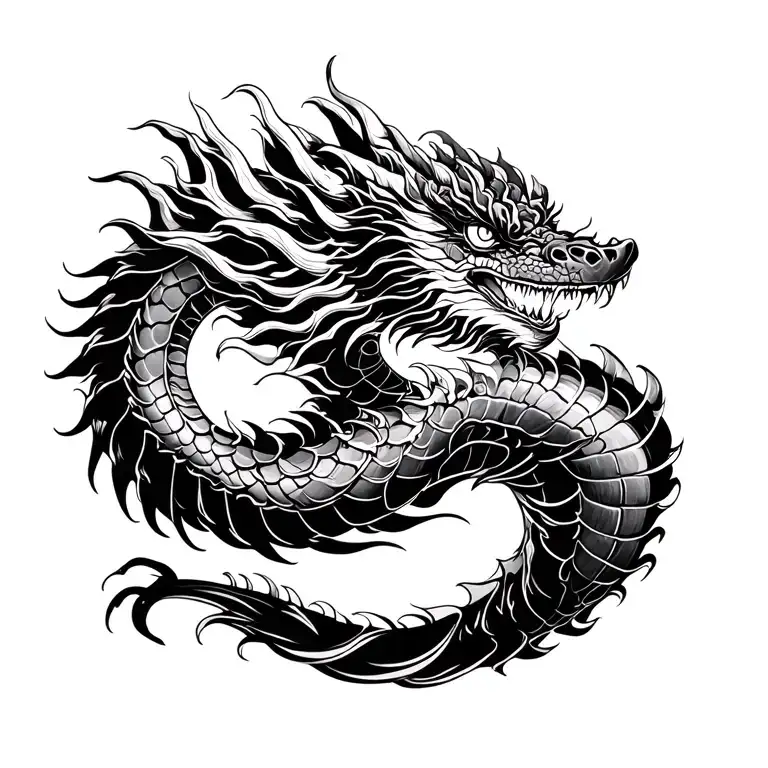 Japanesse Dragon Design