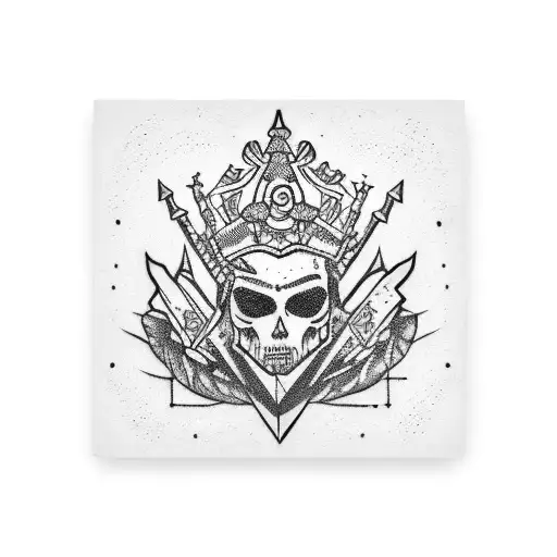 Gungnir Symbol And Basquiat Crown