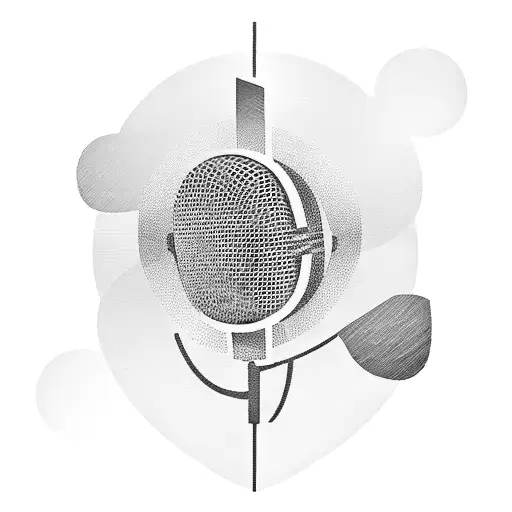 A Microphone And Acoustic Guitar Merging Into A Single Elegant Design