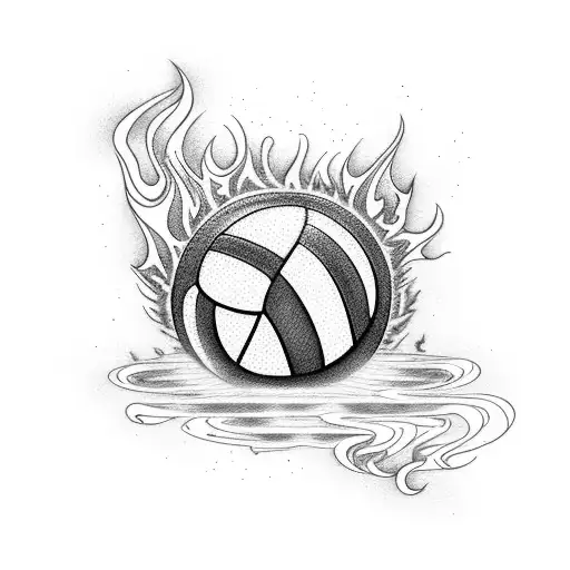 Volleyball On Fire