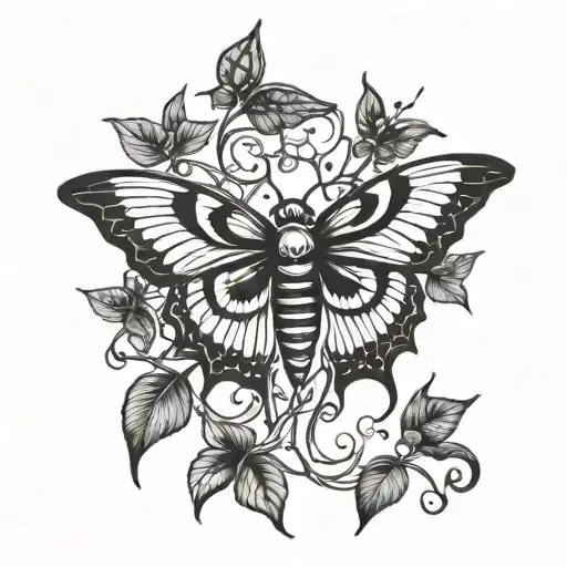 Vines Wrapped Death Moth Swallow Bird