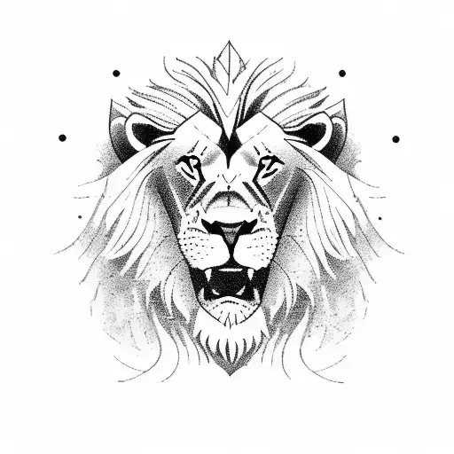 A Lion Playing A Guitar In A Forest