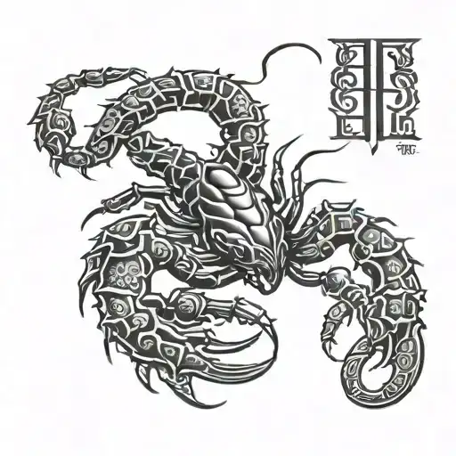 Scorpion With Initials M