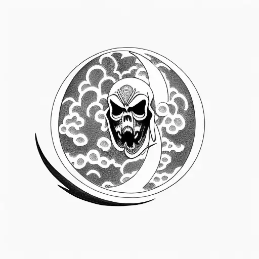 Moon And Grim Reaper