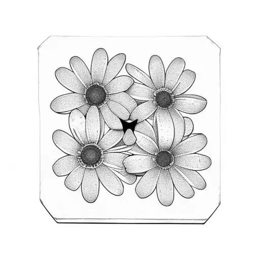 Daisy Flowers Bursting Open A Wooden Box