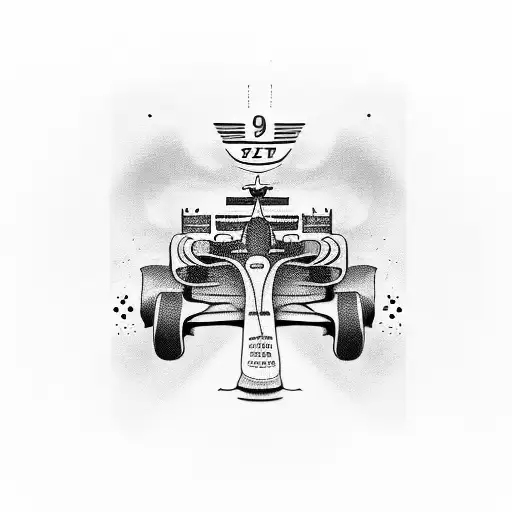 Abstract Representation Of A Formula 1 Car