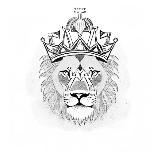 A Lion With A Crown And A Banner That Reads A Powerful Biblical Verse
