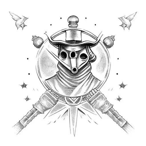 Plague Doctor With Star Of Life