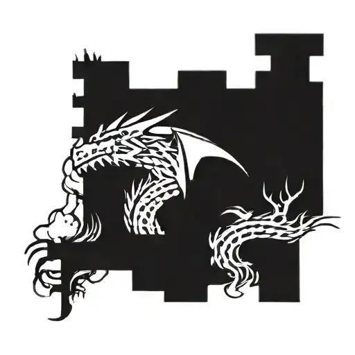 Minecraft Grass And Trees With A Dragon Breathing Fire With The Letters Kodc