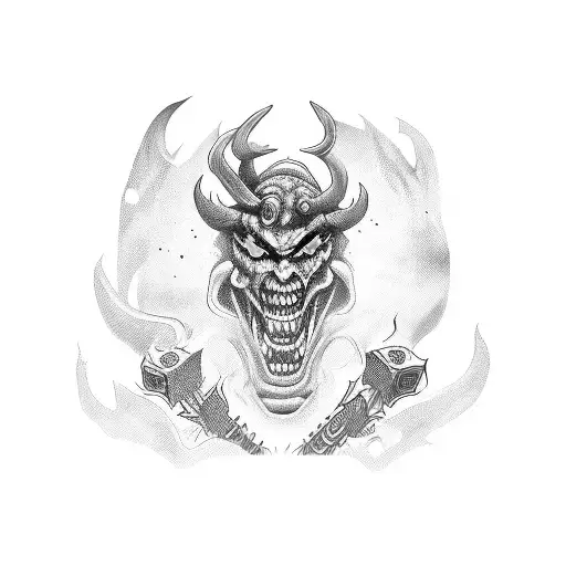 Demon With Pockts Full Of Money