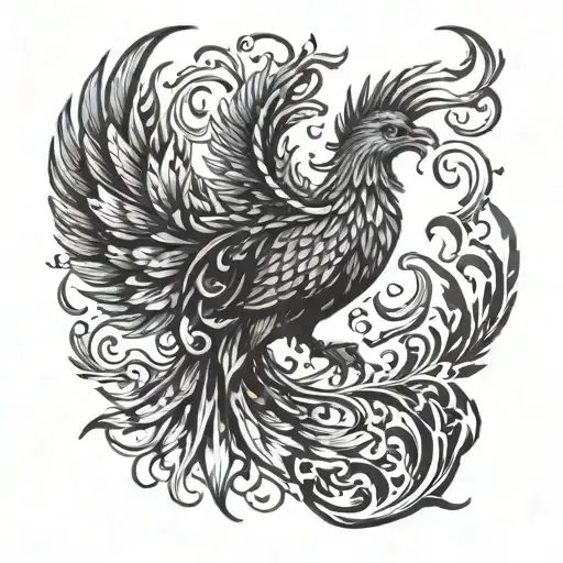 A Phoenix Rising From The Ashes Symbolizing Resilience And Growth