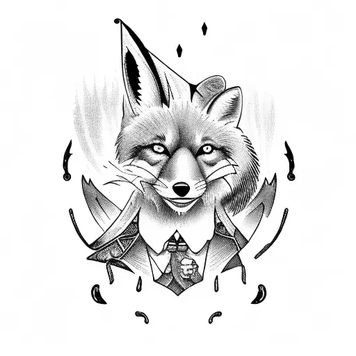 A Pirate Ship Sailing Through A Stormy Sea With A Fox Wearing A Mafia Suit On The Deck