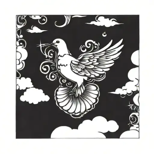 Dove Clouds Floating