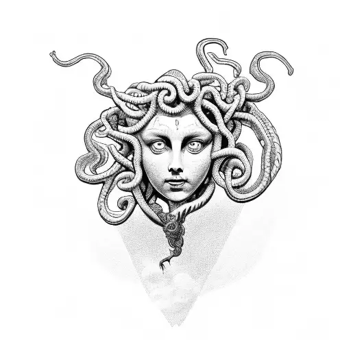 Create A Draw Of Medusa Holding The Head Of Perseus