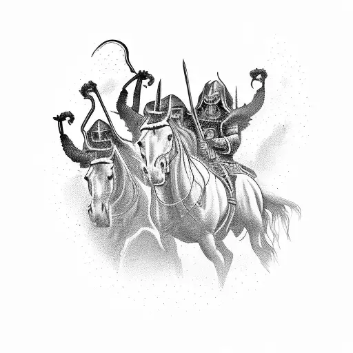 A Dark And Mysterious Book Cover With The Four Horsemen Of Thunder Bay