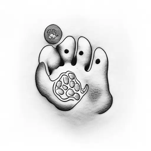 Dog Paw With A Semicolon