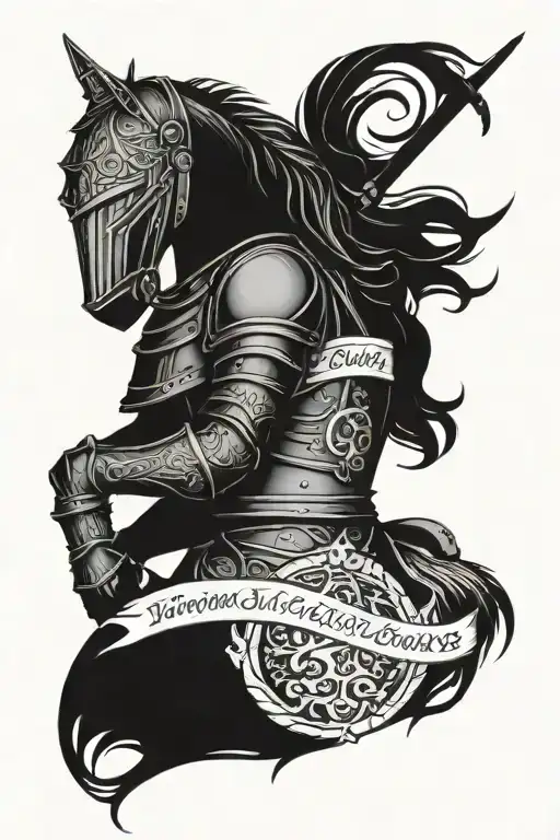 Knight With A Quote Written
