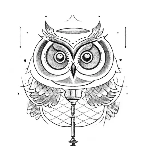 An Owl Carrying A Lamp