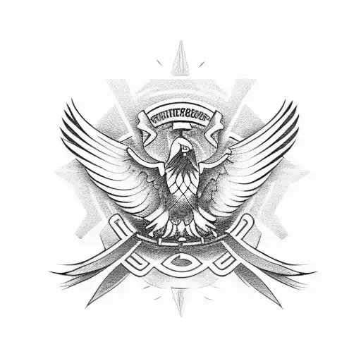 A Corinthians-themed Tattoo Featuring A Majestic Eagle Surrounded By Lush Nature Elements