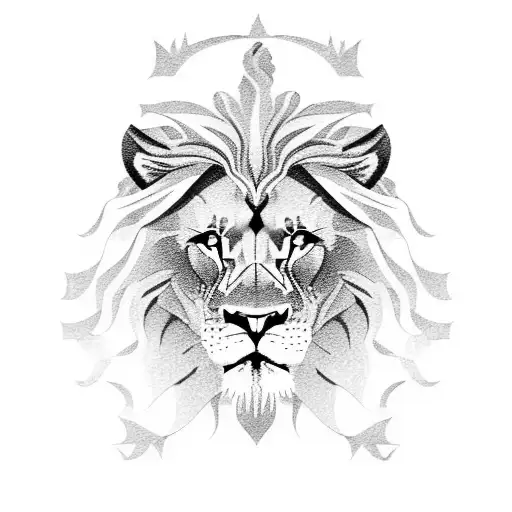 A Majestic Lion Doing A Workout Pose