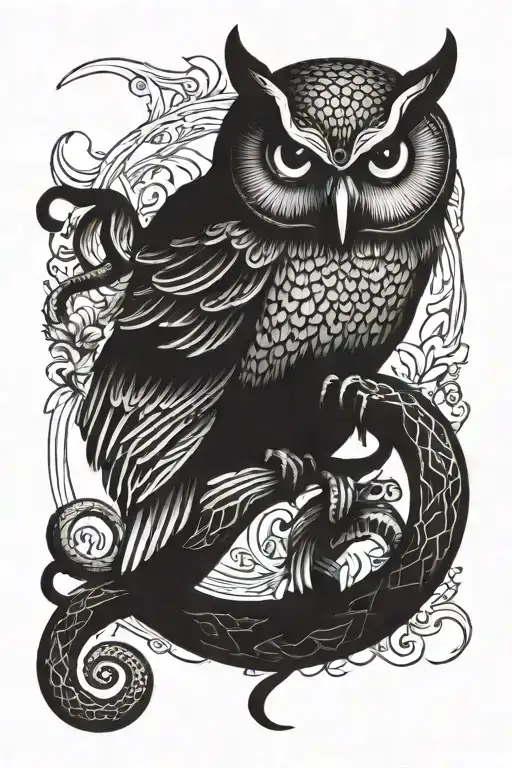Owl & Snake