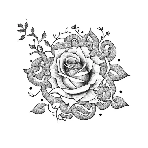 A Guitar Made Of Vines And Flowers