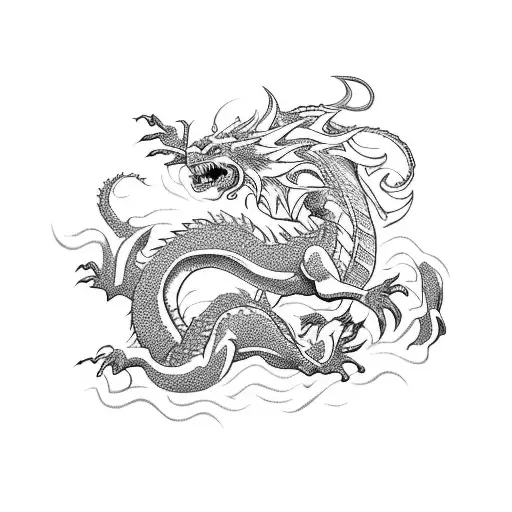 A Fierce Dragon And A Majestic Manticore Engaged In A Dynamic Battle