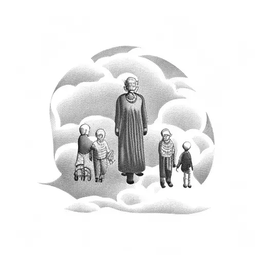 Grandparents In Heaven And Me On Earth