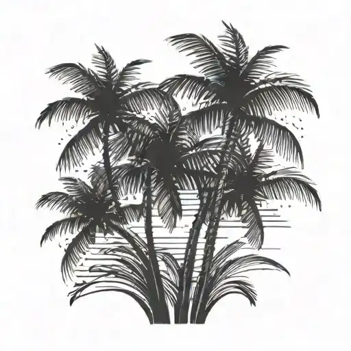 Palm Trees Background Looking