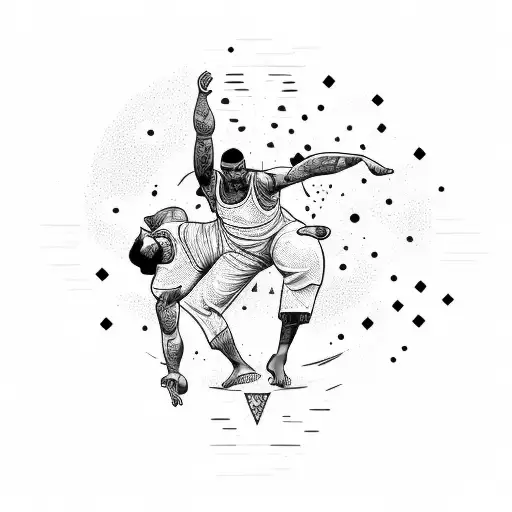 A Capoeira Dancer Performing A Dynamic Move With A Sunset Background