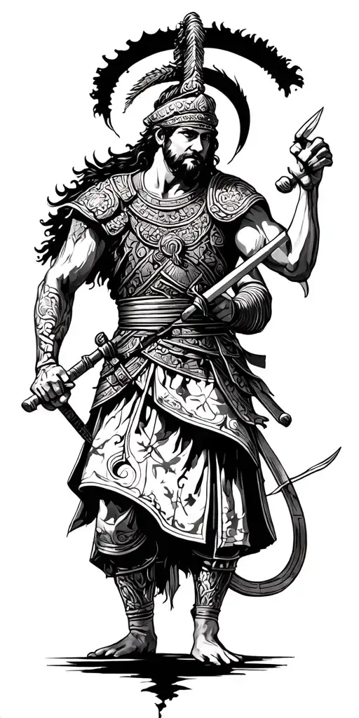 Roman Empire And Fighting And Japanese Symbols