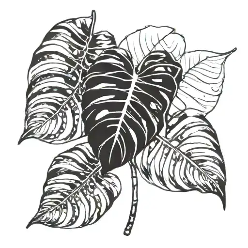 Heartbreak Monstera Leaf Smoke