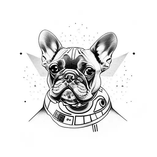 A French Bulldog Wearing A Star Wars-themed Costume