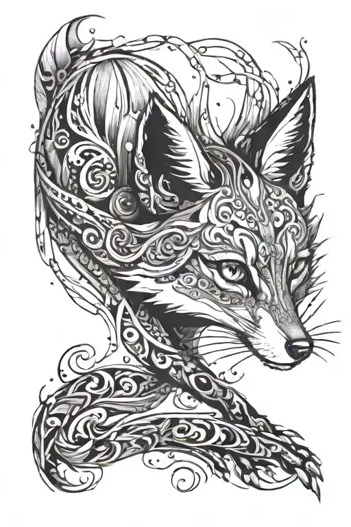 A Wild Fox That Twists With Its Tail And Bleeds