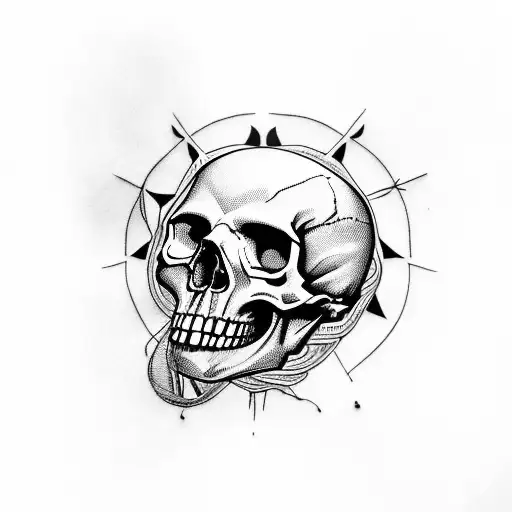 Skull With Raven With Words Mister Misery